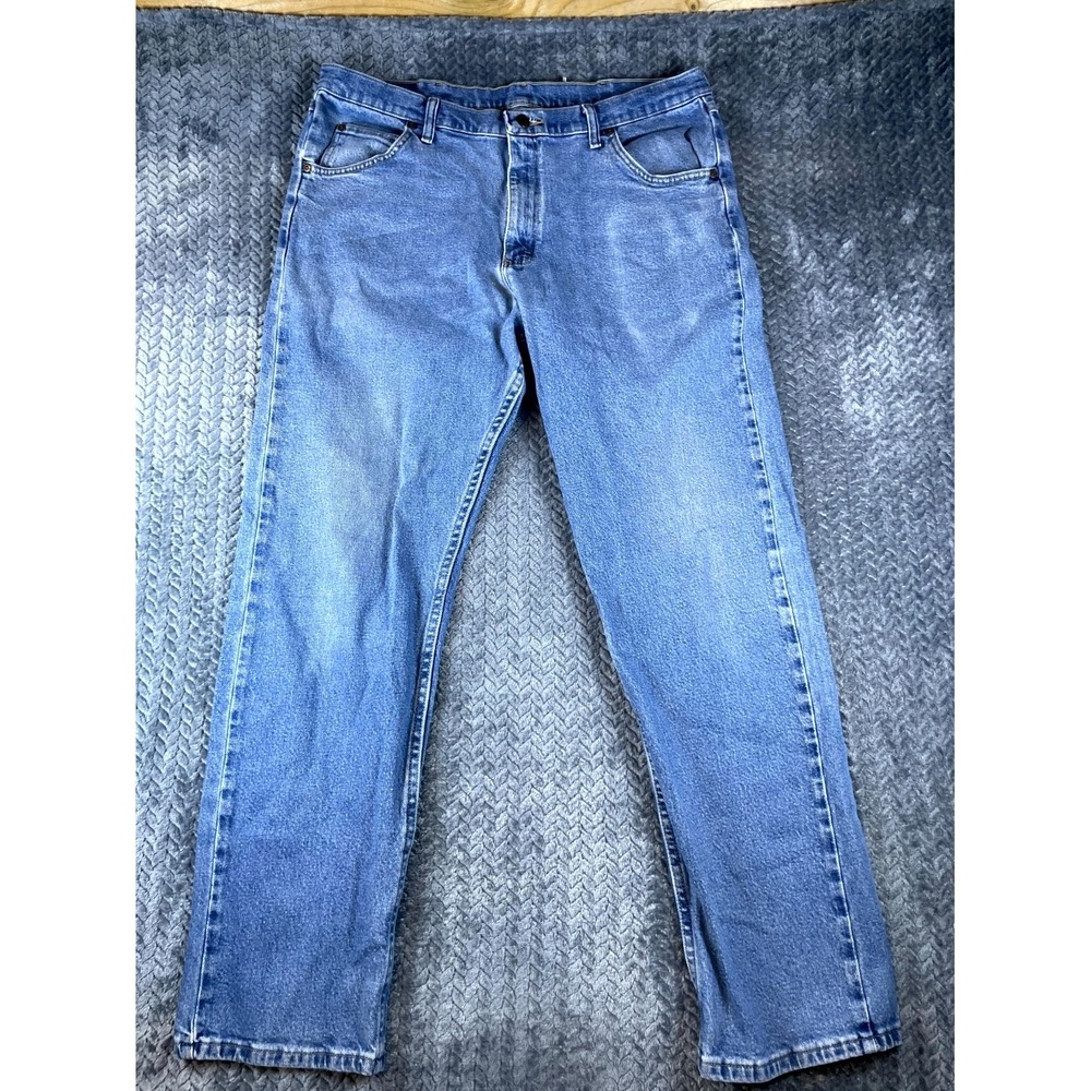 Wrangler Five Star Premium Denim Comfort Relaxed Jeans Mens 38x32 Blue 1097FXVMD